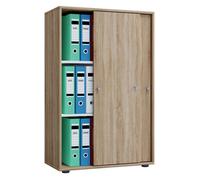 Lona XL Armoire de bureau avec 2 portes coulissantes et serrure, imitation chêne Sonoma.