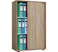 Armoire de bureau Lona (portes coulissantes, aspect bois, XXL)