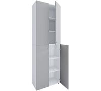 Lona2XLDT armoire de bureau 4 portes blanc, gris.
