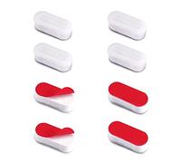 LONAGE Lot de 8 pare-chocs de siège de toilette pour bidet avec adhésif puissant - Kit de remplacement pour siège de toilette - Fixation adhésive pour bidet