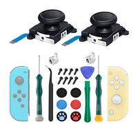 LONANDY Joycon - Lot de 2 joysticks de rechange pour Nintendo Switch, Switch Lite et Switch OLED, avec poignées de pouce et boucles de verrouillage en métal