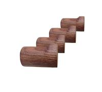 LONANGG Lot de 4 crochets muraux en bois naturel, facile à installer, bouton en bois de noyer, mignon, simple, moderne, petite décoration de chambre, pour accrocher manteau, serviette, sac, sac à main