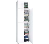 LonaXXL armoire de rangement 6 portes blanc.