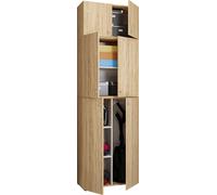 LonaXXL armoire de rangement 6 portes chêneReproduction.