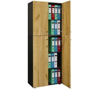 LonaXXL5DT armoire de bureau 4 portes anthracite, chêneReproduction.