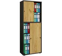 LonaXXL5ST armoire de bureau 4 portes anthracite, chêneReproduction.