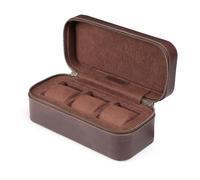 Londo Belmont Boîte à montres en cuir véritable - Élégant étui de protection durable pour le rangement de montres - Organiseur de haute qualité pour hommes et femmes (marron)