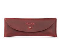 Londo Étui en Cuir Véritable avec Fermeture Bouton-Pression - Trousse à Crayon, Trousse Scolaire, Étui à Stylo pour Bureau & Voyage