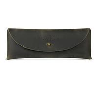 Londo Étui en Cuir Véritable avec Fermeture Bouton-Pression - Trousse à Crayon, Trousse Scolaire, Étui à Stylo pour Bureau & Voyage