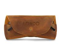Londo Étui à Lunettes en Cuir Véritable avec Fermeture à Bouton