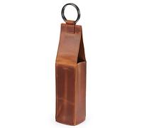 Londo Porte-Bouteille de Vin en Cuir Véritable - Porte-vin Élégant et Durable pour Voyage, Pique-niques et Cadeaux