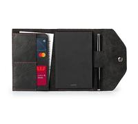 Londo Porte-Documents en Cuir Véritable avec Bloc-Notes et Fermeture à Pression