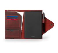 Londo Porte-Documents en Cuir Véritable avec Bloc-Notes et Fermeture à Pression