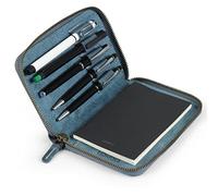 Londo Porte-Documents en Cuir Véritable - Conférencier avec Porte-Stylo, Bloc-Notes et Fermeture Éclair pour Bureau, Affaires & Voyage