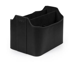 Londo Porte-Télécommande en Cuir - Organisateur de Bureau avec Emplacement Tablette, Rangement Pinceaux Maquillage et Ustensiles, Grand Caddy avec 5 Compartiments