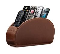 Londo Range Télécommandes à 5 Compartiments - DVD, Blu-Ray, TV, Chaîne Hi-Fi, Roku ou Apple TV - Cuir avec Doublure Suédée - Faible Encombrement pour Séjour ou Chambre