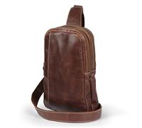 Londo Sac bandoulière en cuir véritable avec bandoulière réglable - Unisexe