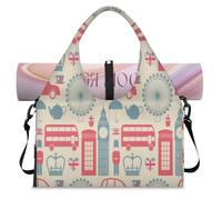Londo Sac de sport pour femme et homme avec compartiment à chaussures pour yoga, gym, voyage, couleur, L, Organiseur de sac