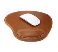 Londo Tapis de Souris Ovale en Cuir PU avec Repose Poignet - Ergonomique Confort Tapis de Souris