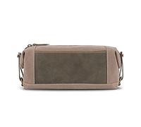 Londo Trousse de Toilette en Cuir Véritable et Toile - Trousse de Toilette de Voyage Dopp Kit - Unisexe