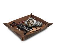 Londo - Vide Poche en Cuir Véritable - Boîte de Rangement Pratique pour Portefeuilles, Montres, Clés, Pièces de Monnaie, Téléphones Cellulaires et équipement de bureau