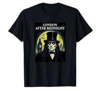 London After Midnight Artwork T-Shirt Men's Cotton Round Collar Short Sleeves