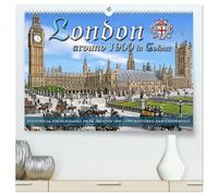 London around 1890-1900 - photos restored and colourised (High Quality Premium Wall Calendar 2026 DIN A2 landscape),CALVENDO 12 Month Wall Calendar: ... 1890 to 1900 comes to life in vivid colours.