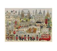 London Bâtiments Gardiens 1000pcs Mini Puzzle pour Adultes Difficile | 52x38cm Carton Décor Salon Structure Durable Cadeau Anniversaire Relaxation