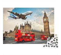 London Big Ben Puzzle for Adultes 1000 Pièces Matériau Papier Recyclable Iconic Cityscape Puzzles Éducatif Game Challenge Idéal for Famille and Amis Gifts 70x50cm/1000pcs