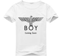 London Boy for Mens Printed Short Sleeve Tops T Shirts White L