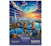 London Bridge Puzzle 1000 Pièces pour Adultes & Enfants, Défi Ludique, Jouet Éducatif Cadeau pour Activités Familiales 52x38cm/1000pcs