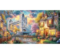 London-Bridge-Sunset Puzzle 1000 pièces Papier recyclé Extremement Difficile Idée Cadeau Parfaite pour Adultes Défi de Jeu éducatif 38x52/1000 pièces