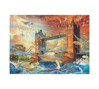 London Bridge Sunset Puzzle Puzzles pour Adultes Jeux Relaxants Défi Difficile Cadeaux De Noël Et d'anniversaire 52x38cm/1000pcs