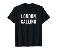 London Calling T-Shirt Graphique avec Valeur, Homme, Noir, XL