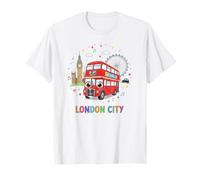 London City - Illustration de Bus Mignon pour Enfants T-Shirt