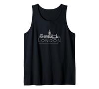 London City Minimalist Line Art, Lignes audacieuses subtiles, Big Ben Débardeur