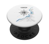 London Compass England Londres Voyage Angleterre Avion PopSockets PopGrip Adhésif