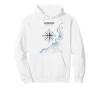 London Compass England Londres Voyage Angleterre Avion Sweat à Capuche