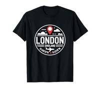 London Coordinates England Londres Voyage Angleterre Avion T-Shirt