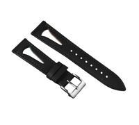 London Craftwork Bracelet de montre de sport respirant en cuir ciré pour montres de plongée classiques militaires 20 mm, 21 mm, 22 mm, 24 mm, 21mm, Cuir, Pas de pierre précieuse
