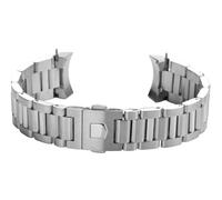 London Craftwork Bracelet de montre en acier inoxydable 22 mm 24 mm pour Tag Heuer Carrera CBN2A1D WAY201S F1 MONACO Series Argenté/noir, 24mm, Acier inoxydable, Pas de pierre précieuse