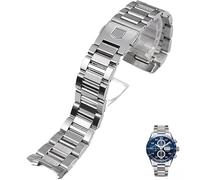 London Craftwork Bracelet de montre en acier inoxydable 22 mm pour série Tag Heuer Carrera CBN2A1D WAY201S, taille unique, Acier inoxydable, Pas de gemme