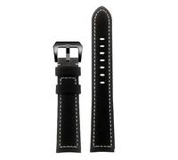 London Craftwork Bracelet en cuir XL de 140 + 90 mm compatible avec Nomos Tudor Hamilton Panerai Omega, 22mm, Cuir, Pas de pierre précieuse