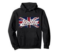 London England Vibes, I Love London, Vintage London UK Flag Sweat à Capuche