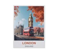 London England Vintage Travel Poster，Jigsaw Puzzles 1500 Pieces for Adults, Classic Puzzle Kids Puzzle Challenging and Difficult Puzzles for Adults and Teens（57x87cm）-BX13