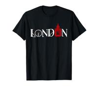 London Eye & Big Ben Tower Art Graphic Souvenir Cadeaux T-Shirt