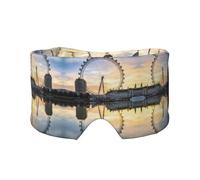 London Eye Print Masque cache-oreilles doux et respirant, idéal pour les voyages, la méditation et une utilisation nocturne