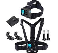 London Fab Sangles de caméra d'action, compatibles avec Toutes Les caméras Gopro et d'action (Harnais de Poitrine + Harnais de tête)