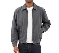 LONDON FOG Auburn Veste de Golf zippée sur Le Devant (Tailles Standard et Grandes) légère en Coton, Fer, 4XL Homme