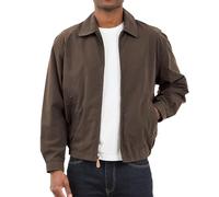 LONDON FOG Auburn Zip-Front Golf Jacket (Regular & Big-Tall Sizes) Veste légère en Coton, Marron foncé, 3XL Plus Homme